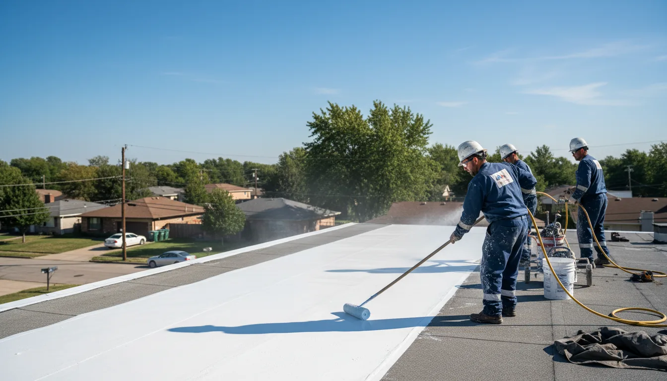 Commercial roof coating in Olmitz, KS near me